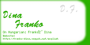 dina franko business card